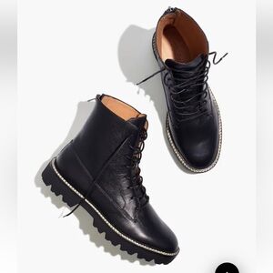 Madewell Citywalk Lugsole Lace-Up Boot worn 2x originally $198
